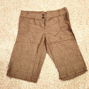 Mimi Maternity Linen Capri Pants size L